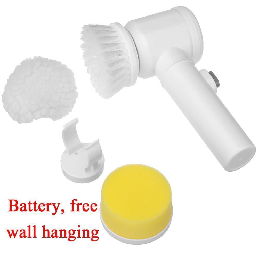Electric Cleaning Brush Bathroom Scrub Kitchen Cleaning Tool USB 5 in 1 Handheld Bathtub Brush Electric Brush to Clean Sink